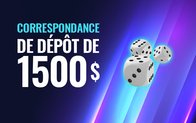 Correspondance de DÉPÔT de 1500 $