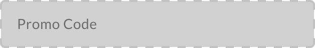 greyed out, non-functional promo code entry field
