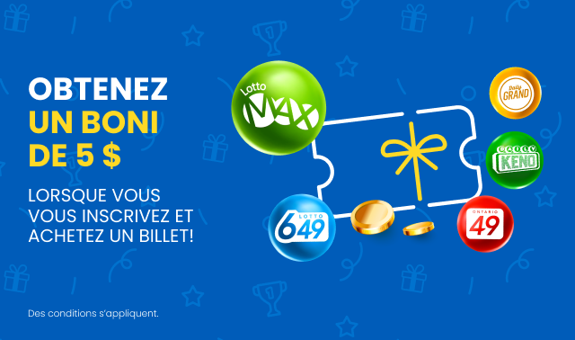 Obtenez un boni de 5 $ lorsque vous vous inscrivez et achetez un billet