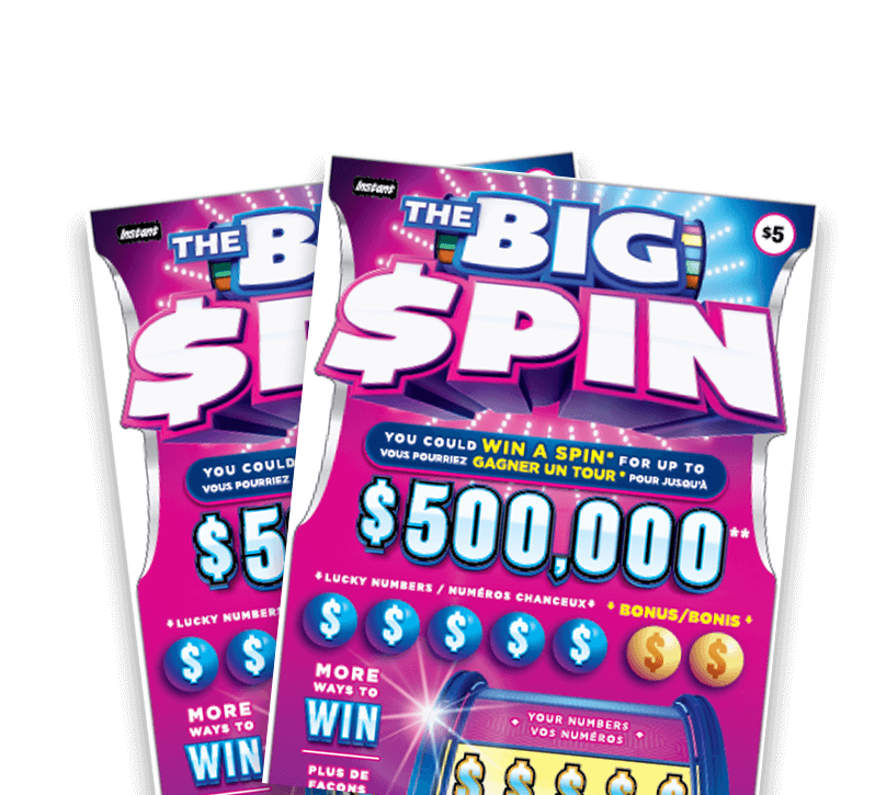 Two The Big Spin LOTTO tickets