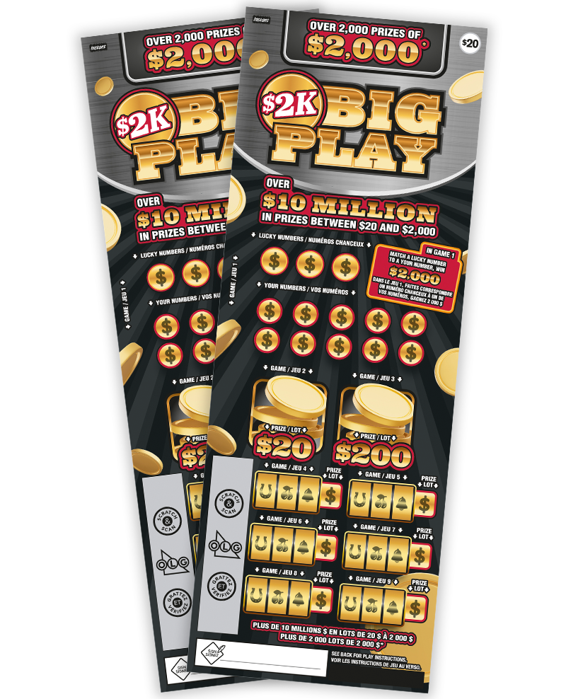 Deux billets $2k BIG PLAY 2551