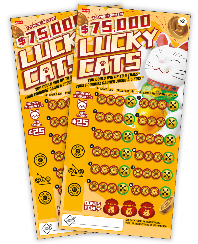 $3 LUCKY CATS 2553 ticket