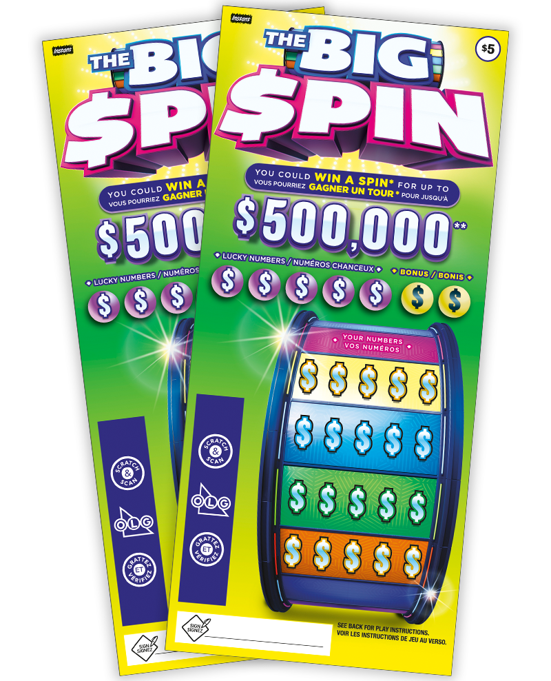 Two The Big Spin LOTTO tickets