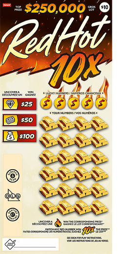 RED HOT 10X 2534 ticket