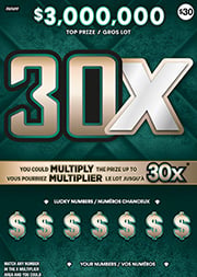 30X — $3,000,000 Top Prize