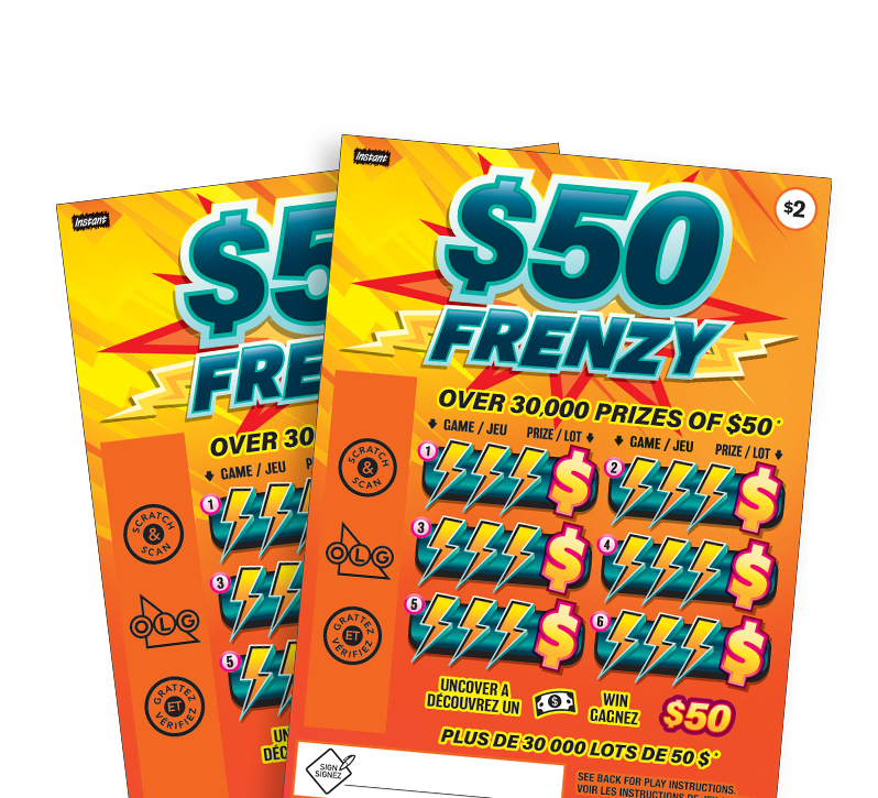 Deux billets $50 FRENZY 2495
