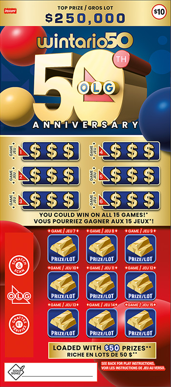 Billet  WINTARIO50, OLG 50th ANNIVERSARY 2537