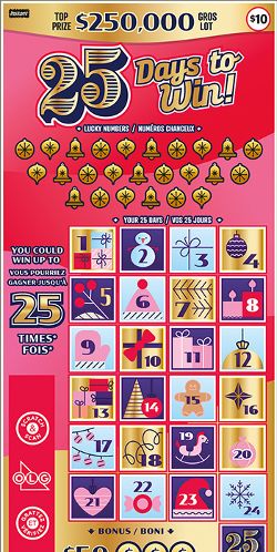 25 DAYS TO WIN 2546 ticket