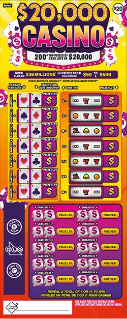 $20,000 Casino 2518 ticket