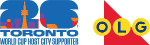 Toronto world cup host & OLG logos