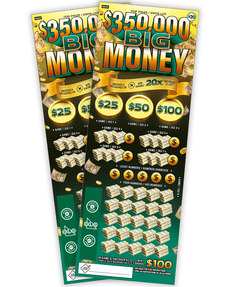 Deux billets $350,000 BIG MONEY 2533