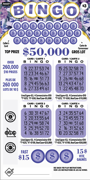 Billet Instant Bingo 3030