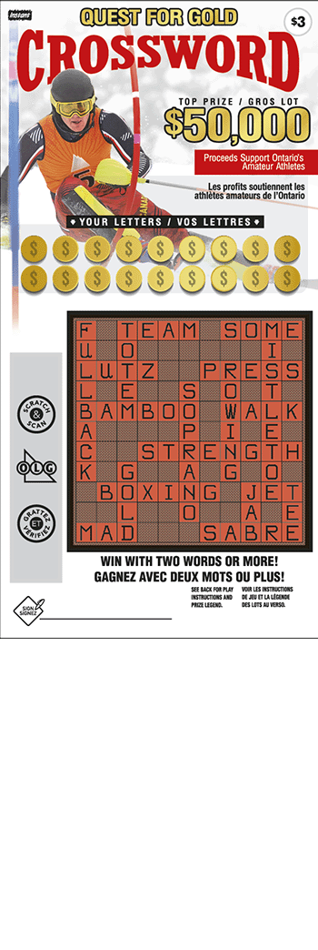QUEST FOR GOLD CROSSWORD