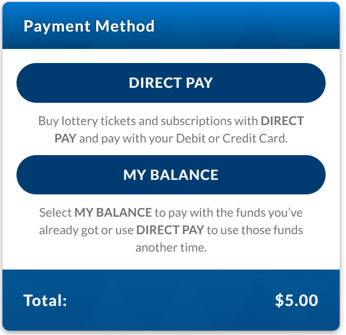 a screen capture of the Direct Pay button available at checkout