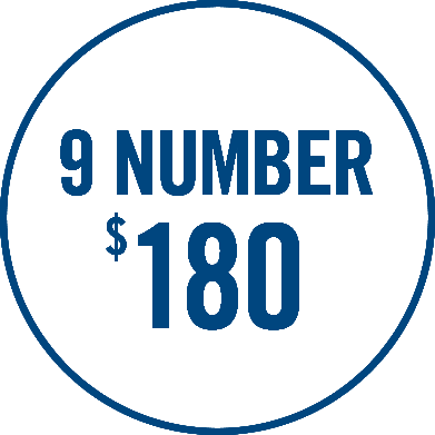 9-Number $180 graphic