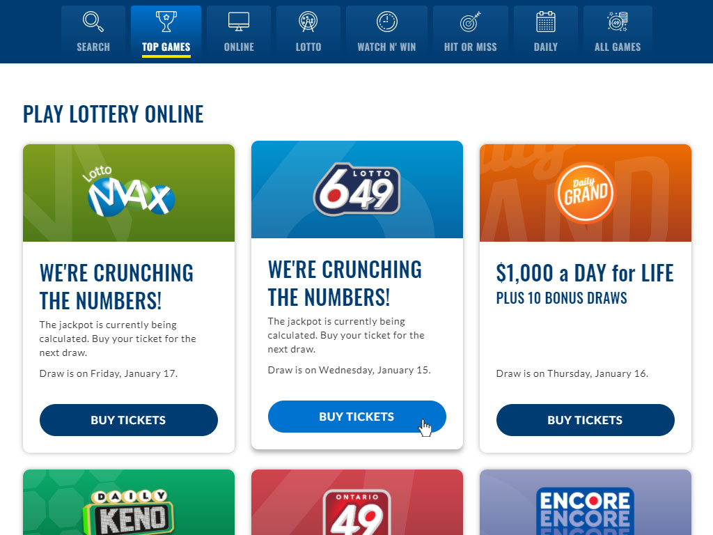 Lottery - Lotto 6/49, Lotto Max, and more! 