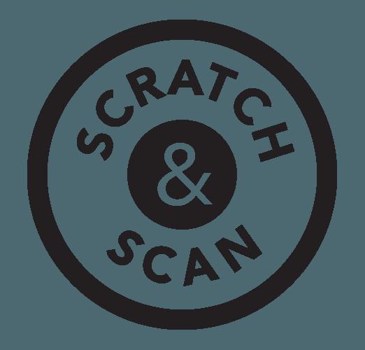 “SCRATCH & SCAN” graphic title