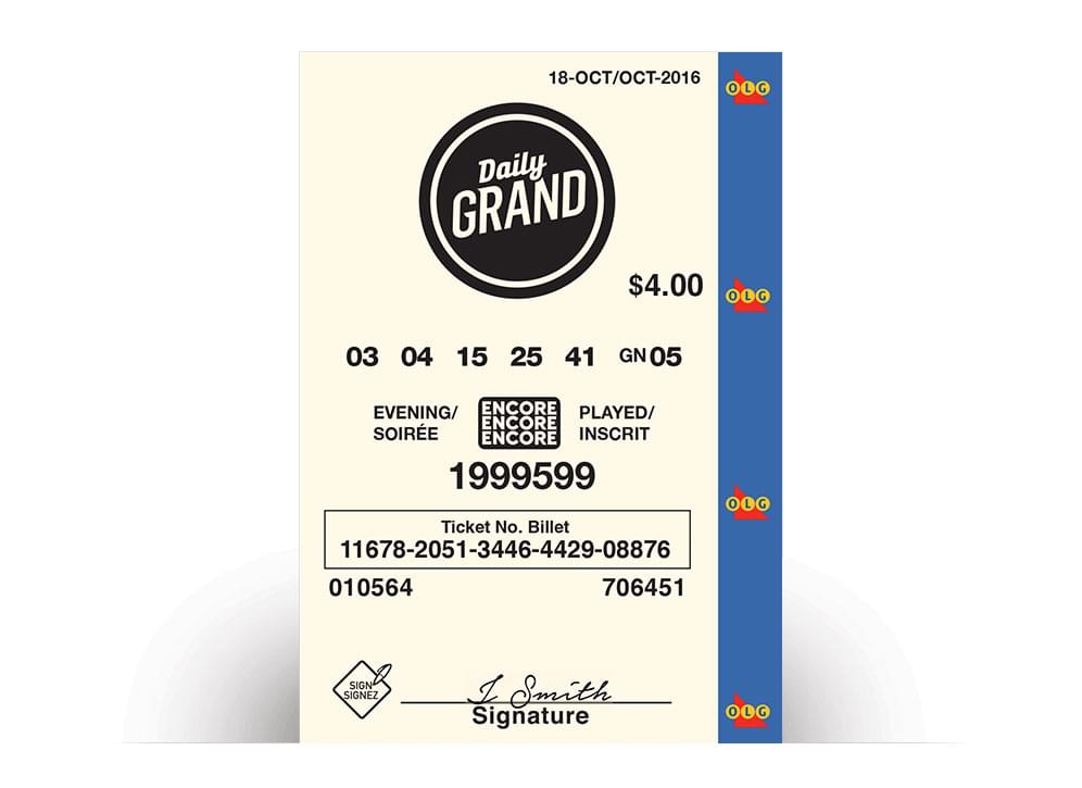 Daily Grand Quick Pick ticket