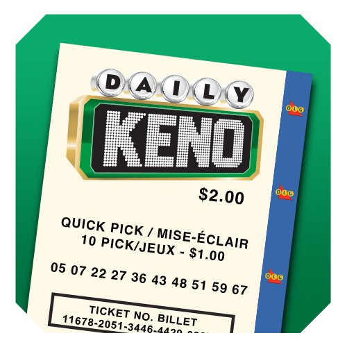 DAILY KENO ticket printed in-store