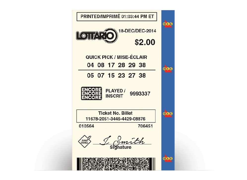An example of 2 Lottario Selection Slip overlaid