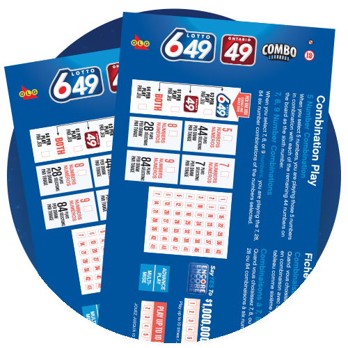Billet OLG jeu-combinaisons Lotto 6/49 et Ontario 49