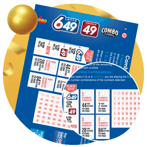 Utilisez une fiche de sélection du Jeu-combinaisons de LOTTO 6/49 afin de choisir vos options en magasin. 