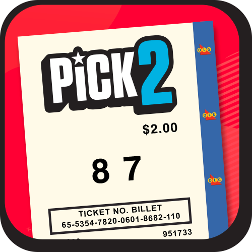 Image of PICK 2 lottery game ticket
