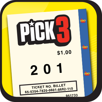 Image of PICK 3 lottery game ticket 