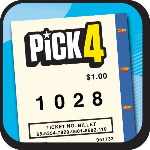 Image of PICK 4 lottery game ticket 