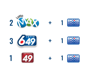 2 LOTTO MAX 1 ENCORE + 3 LOTTO 649 1 ENCORE + 1 ONTARIO49 1 ENCORE