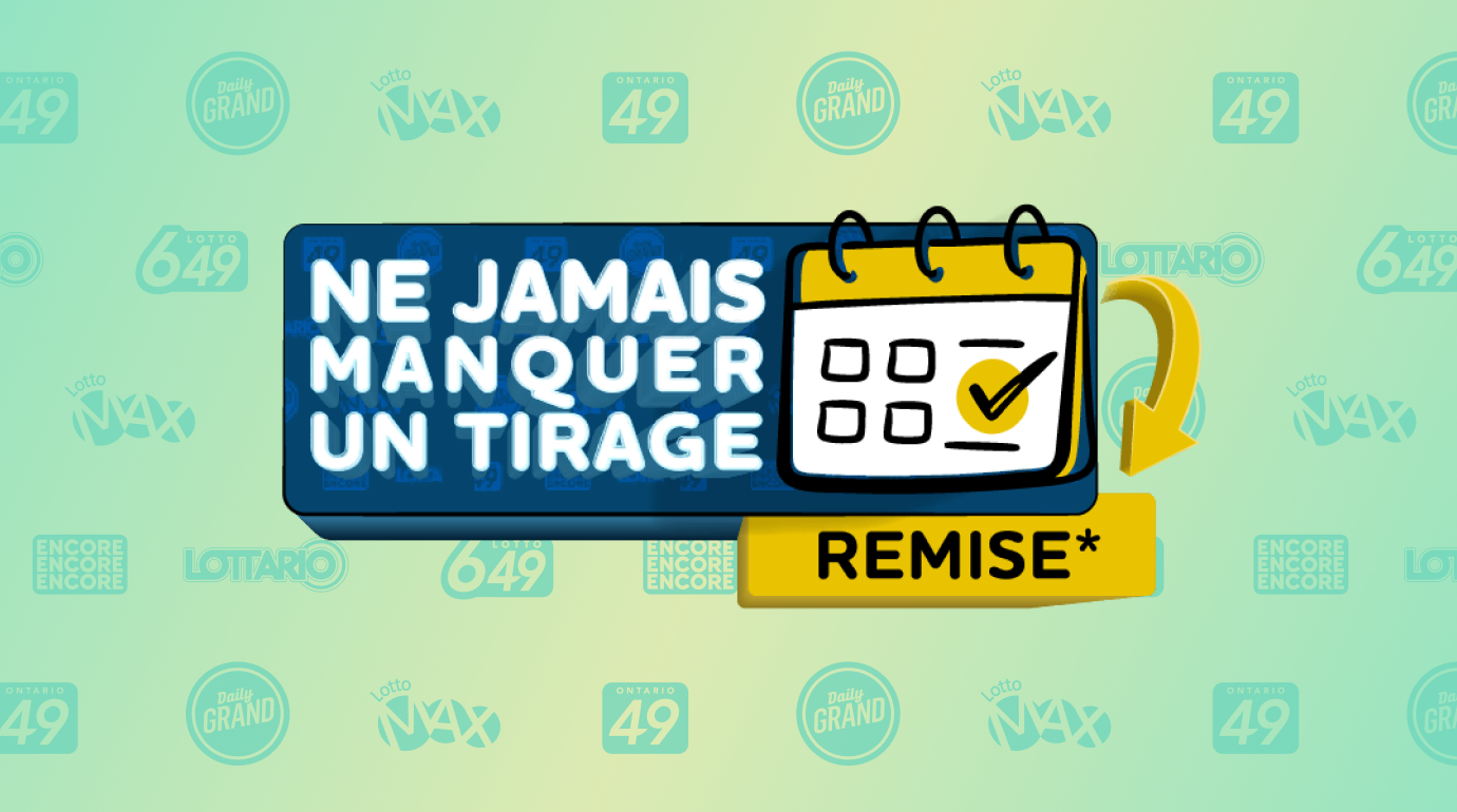 NE JAMAIS MANQUER UN TIRAGE. REMISE* 