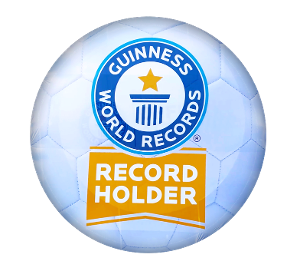 Guinness World Records logo with text “Record Holder”.