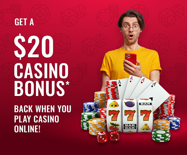 Get a $20 Casino Bonus* back when you play casino online!