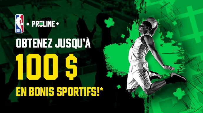 PROLINE+ | Bonis sportifs pouvant atteindre 100 $*  