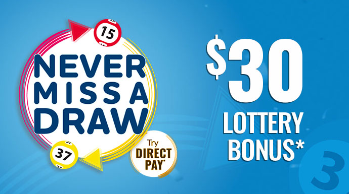 Get a $30 bonus when you keep your Never Miss A Draw subscription going for 30 days! 