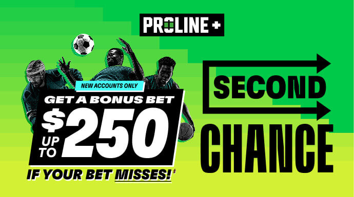 PROLINE+ - New accounts only - Get a bonus bet up to $250 if your bet misses!‡