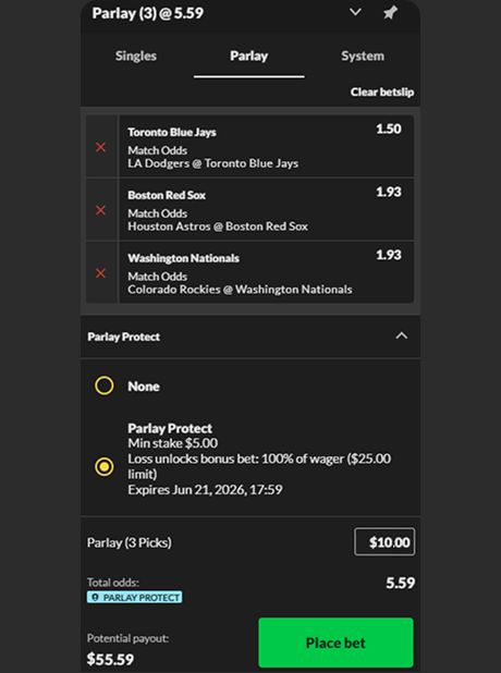 Second Chance betslip